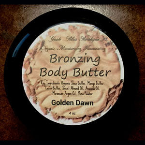 Bronzing Body Butter Get Your Tan On Natural Bronzer Super Moisturizing Sun Kissed Temporary Tan 4 or 8 oz Jars