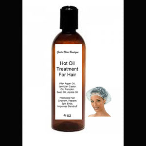 Hot Oil Treatment For Hair with Argan, Jamician Castor Oil, Pumpkin Seed and Jojoba Oil 4 oz Bottle  With Treatment Cap Scented or Unscented