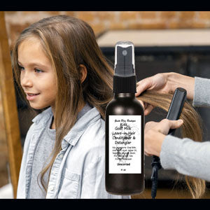 Kids Goat Milk Leave In Hair Conditioner and Detangler Tangle and Snarl Free Hair For Kids - 4 oz Spray Bottles With Scents Kids Love