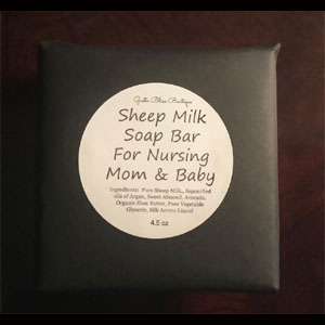 Sheep Milk Soap Bar Gentle For Nursing Mothers & Baby Unscented 4.5 Oz Bars Gentle Nice Lather Fits Nicely In Hand