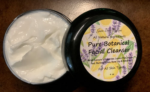 Botanical Facial Cleanser Pure Botanical Facial Cleanser With Fruit Extracts Natural Facial Cleanser For All Skin Types 4 or 8 ounce Jars