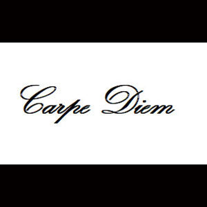 Carpe Diem or Grateful Set of 12 Removable & Temporary Tattoos Script Font 2.5" wide by 1/2" tall