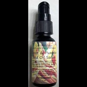 Carrot & Pumpkin Seed Face Serum For Soft Dewy Glowing Skin Use Nightly Before Bed 1 oz Bottle