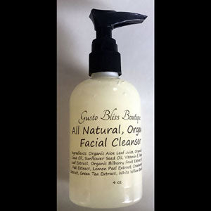 Facial Cleanser Creamy Lotion All Natural Organic With Jojoba Oil Aloe Vera Vitamin  E Hyaluronic Acid For All Skin Types