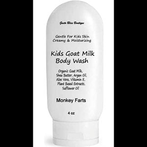 Kid's Goat Milk Body Wash Creamy Moisturizing and Gentle With Kid's Favorite Scents 4 ounce bottle