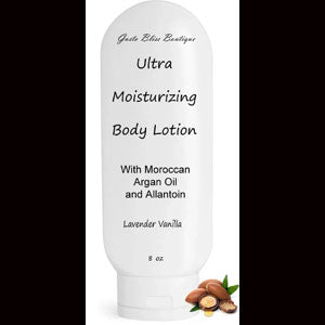 Ultra Moisturizing Body Lotion With Organic Moroccan Argan Oil & Allantoin - NO COCONUT OIL - Choose  Scent 8 ounce Bottle