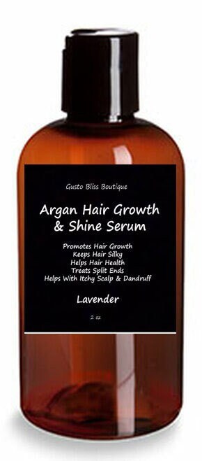 Argan Hair Oil and Shine Serum  Multi Cultural  Adds Shine Helps With Itchy Scalp 2 or 4 oz Bottles