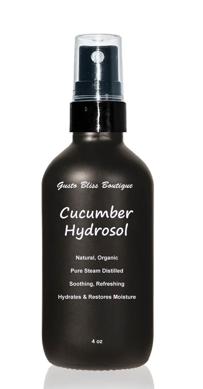 Cucumber Hydrosol Spray Pure Steam Distilled Hydrating Moisturizing Cucumber Floral Water Fine Mist Spray Bottle 2 or 4 ounce bottle